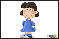How to Draw Lucy van Pelt from The Peanuts Movie