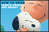 How to Draw Snoopy and Charlie Brown from The Peanuts Movie Drawing Tutorial