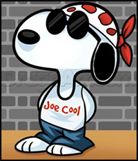 How to Draw Joe Cool Snoopy
