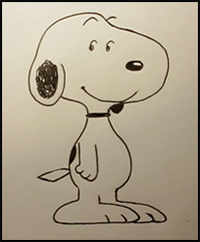 How to Draw Snoopy [Peanuts] Drawing Tutorial
