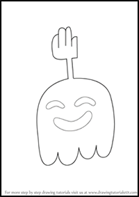 How to Draw Hi Five Ghost from Regular Show