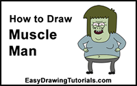 How to Draw Muscle Man (Regular Show)
