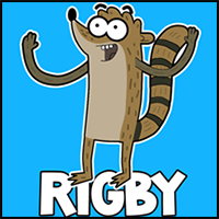 How to Draw Rigby from Regular Show with Easy Step by Step Drawing Tutorial