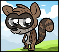 How to Draw Chibi Rigby, Rigby