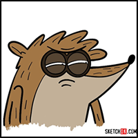 How to Draw Rigby's Face | Regular Show
