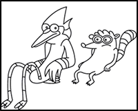 How to Draw Mordecai and Rigby from Regular Show