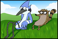 How to Draw Mordecai and Rigby
