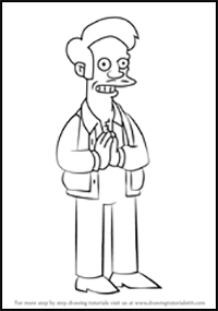 How to Draw Apu Nahasapeemapetilon from The Simpsons