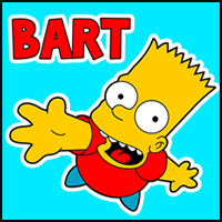 How to Draw Bart Simpson Jumping from The Simpsons with Easy Step by Step Drawing Tutorial