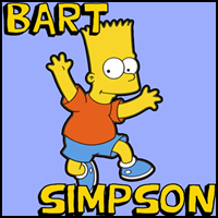 How to Draw Bart Simpson Jumping with Easy Steps Drawing Tutorial from The Simpsons