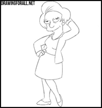 How to Draw Edna Krabappel