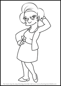 How to Draw Edna Krabappel from The Simpsons