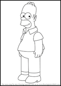 How to Draw Homer Simpson from The Simpsons