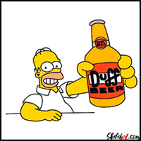 How to Draw Homer with a Duff Beer Bottle