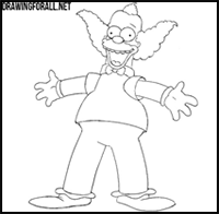 How to Draw Krusty the Clown