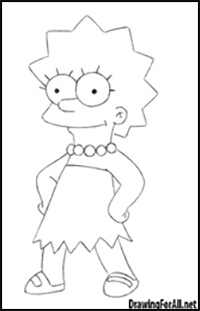 How to Draw Lisa Simpson Step by Step
