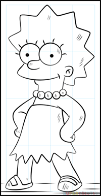 How to Draw Lisa Simpson