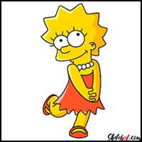 How to Draw Cute Lisa Simpson