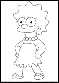 How to Draw Lisa Simpson from The Simpsons
