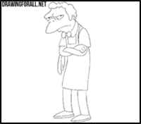 How to Draw Moe from the Simpsons