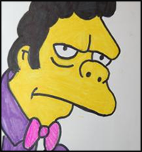 How to Draw Moe from The Simpsons