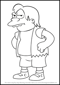 How to Draw Nelson Muntz from The Simpsons