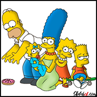 How to Draw the Simpsons Family Together