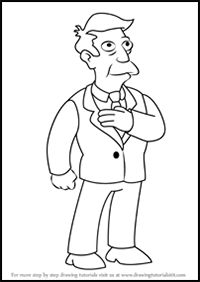 How to Draw Principal Seymour Skinner from The Simpsons
