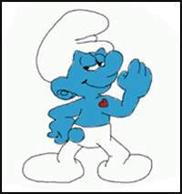 How to Draw Hefty Smurf from The Smurfs