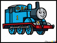 how to draw thomas from thomas and friends step by step