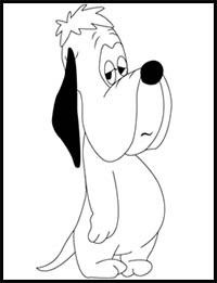 How to Draw Droopy from Tom and Jerry