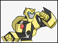 How to Draw Bumblebee Autobot from Transformers