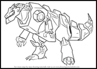 How to Draw Grimlock Disguised from Transformers