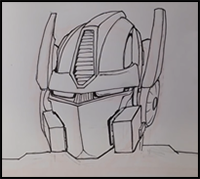 How to Draw Optimus Prime from Transformers - Easy Drawings