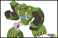 How to Draw Boulder from Transformers Rescue Bots