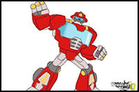 How to Draw Heatwave from Transformers Rescue Bots