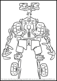 How to Draw Wheelie from Transformers