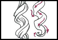 How to draw curlywavy Anime hair With video  Sweet Drawing Blog