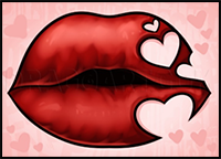 How to Draw Heart Lips