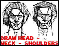 Drawing People Heads, Necks, and Shoulders