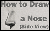 Learn How to Draw and Shade a Realistic Nose (Side View) in Pencil or Graphite Simple Steps Lesson
