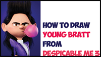 Learn How to Draw Bratt Balthazar as a Kid from Despicable Me 3 Easy Step by Step Drawing Tutorial for Kids