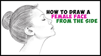 Learn How to Draw a Face from the Side Profile View (Female / Girl / Woman) Easy Step by Step Drawing Tutorial for Kids