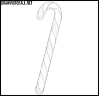 How to draw a candy cane