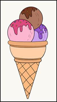 How to Draw Ice Cream