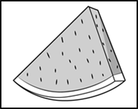 How to Draw Watermelon Slice