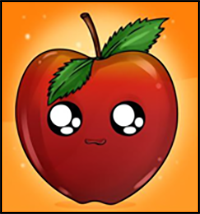 How to Draw an Apple Chibi