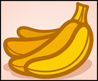 How to Draw Bananas for Kids