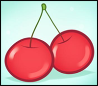 How to Draw Cherries for Kids