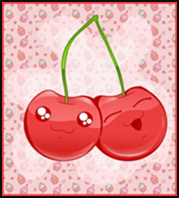 How to Draw Cherries Chibi Style